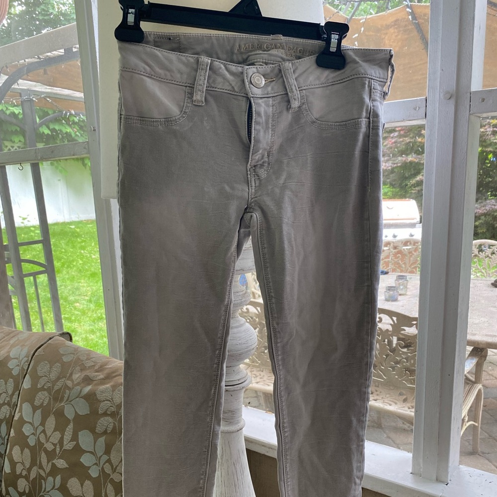 American Eagle Grey Stretch Jeans Size 4